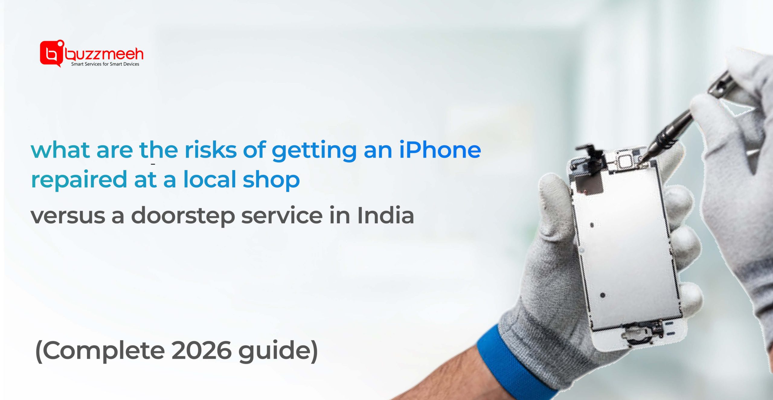 iPhone repaired at a local shop in india